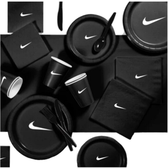 Custom Sw000sh Party, Birthday Party Dinnerware Set of 60 total pieces- Black - Picture 3 of 5